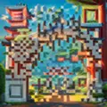 Artistic QR template 3